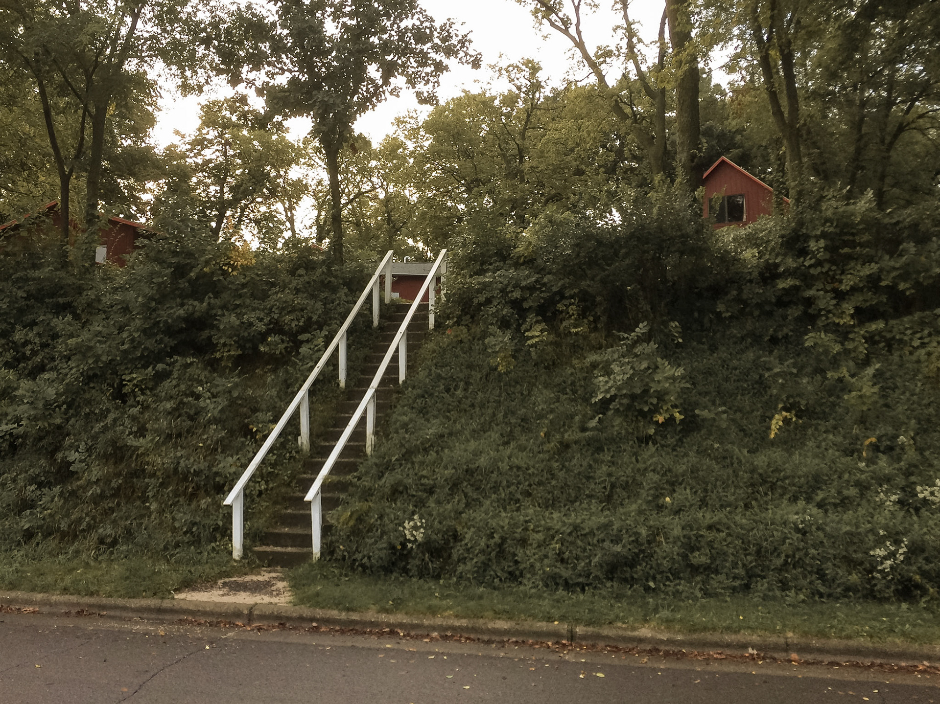Stairs to  Cottage Colony, Fillenwarth Beach,  West Lake Okoboji Lake., Iowa