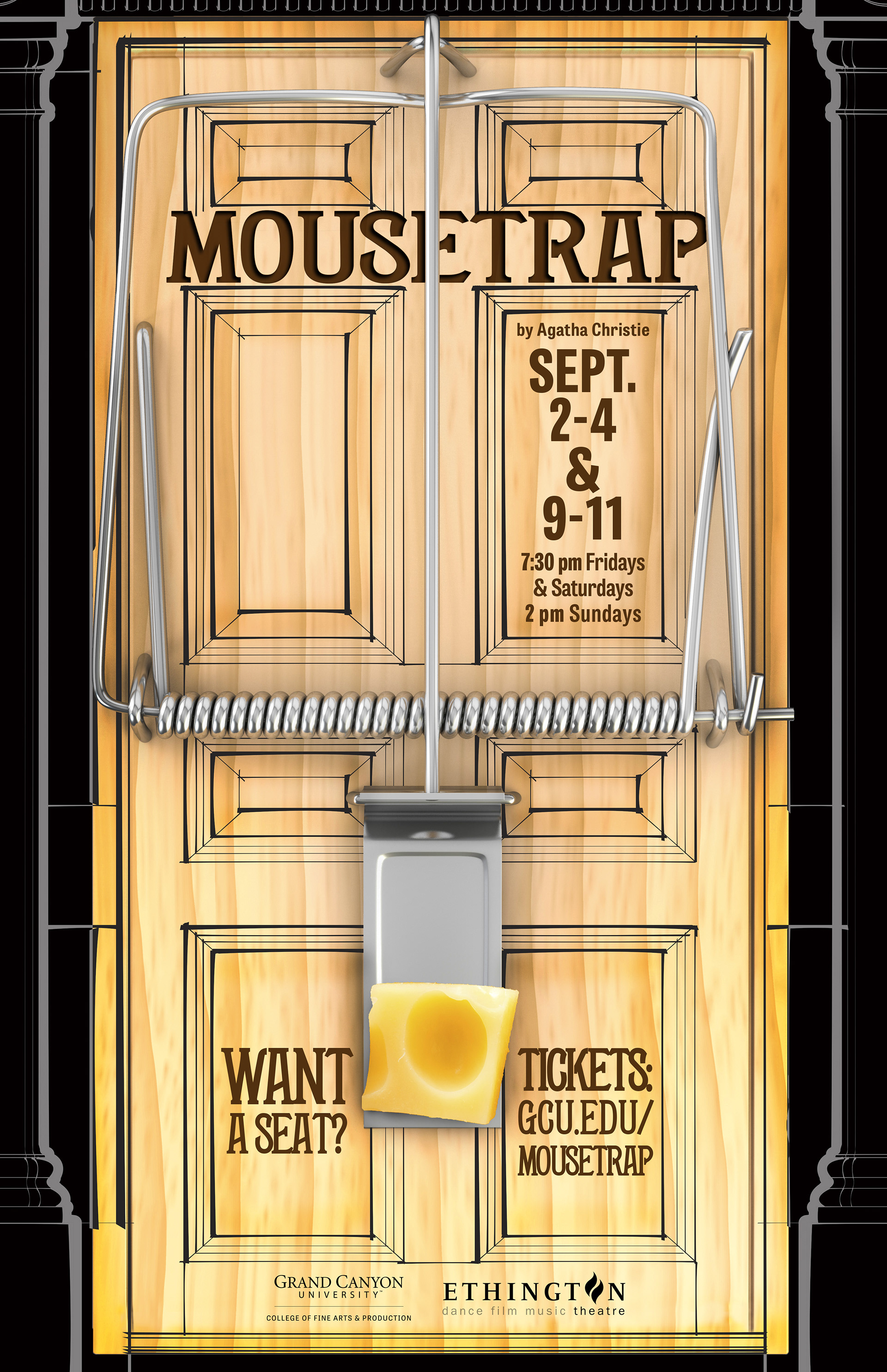 College of Fine Arts and Production 2016-17 Ethington Theatre Broadway Campaign: Mousetrap