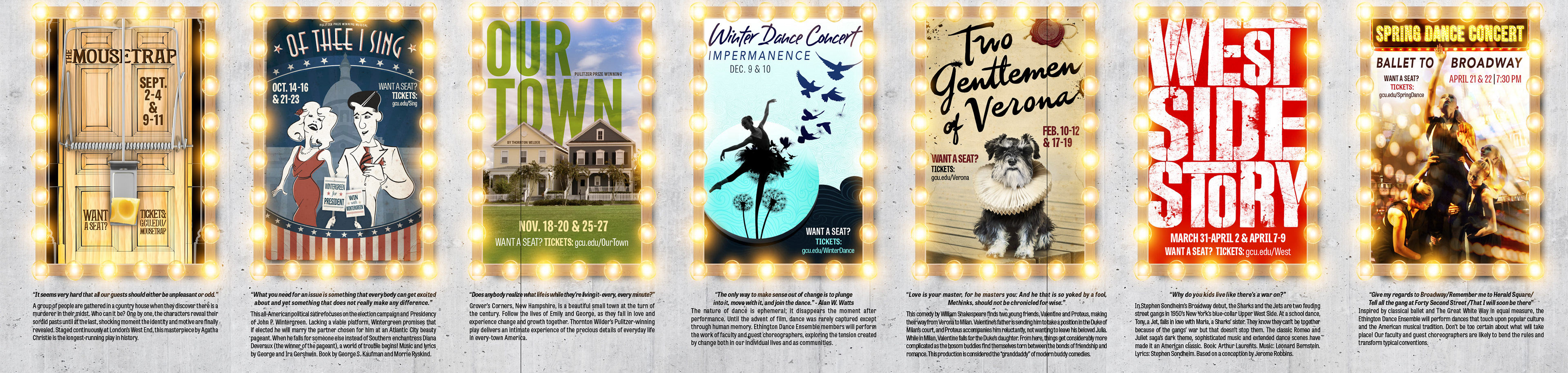 College of Fine Arts and Production 2016-17 Ethington Theatre Broadway Campaign fold-out brochure