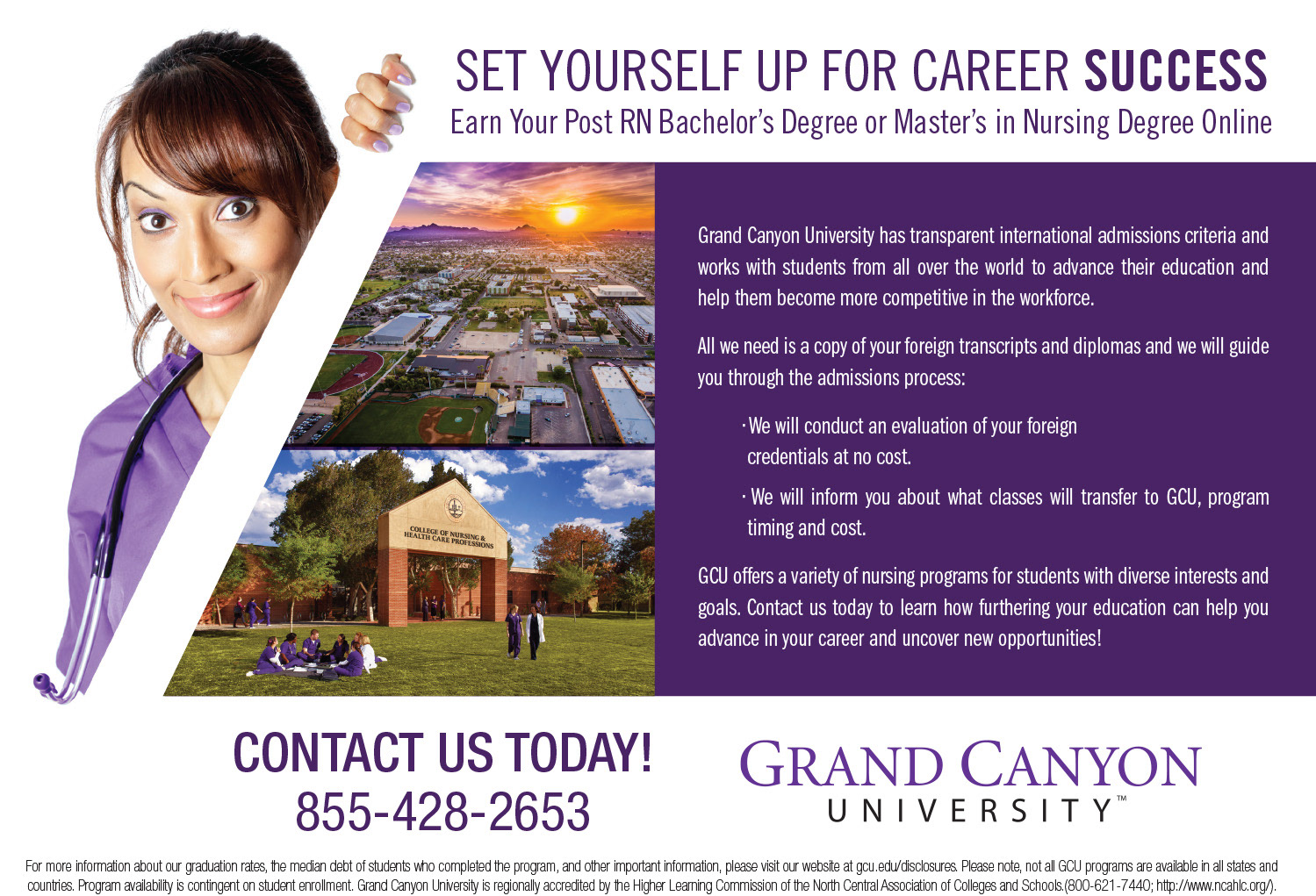 Grand Canyon University Nursing Ad