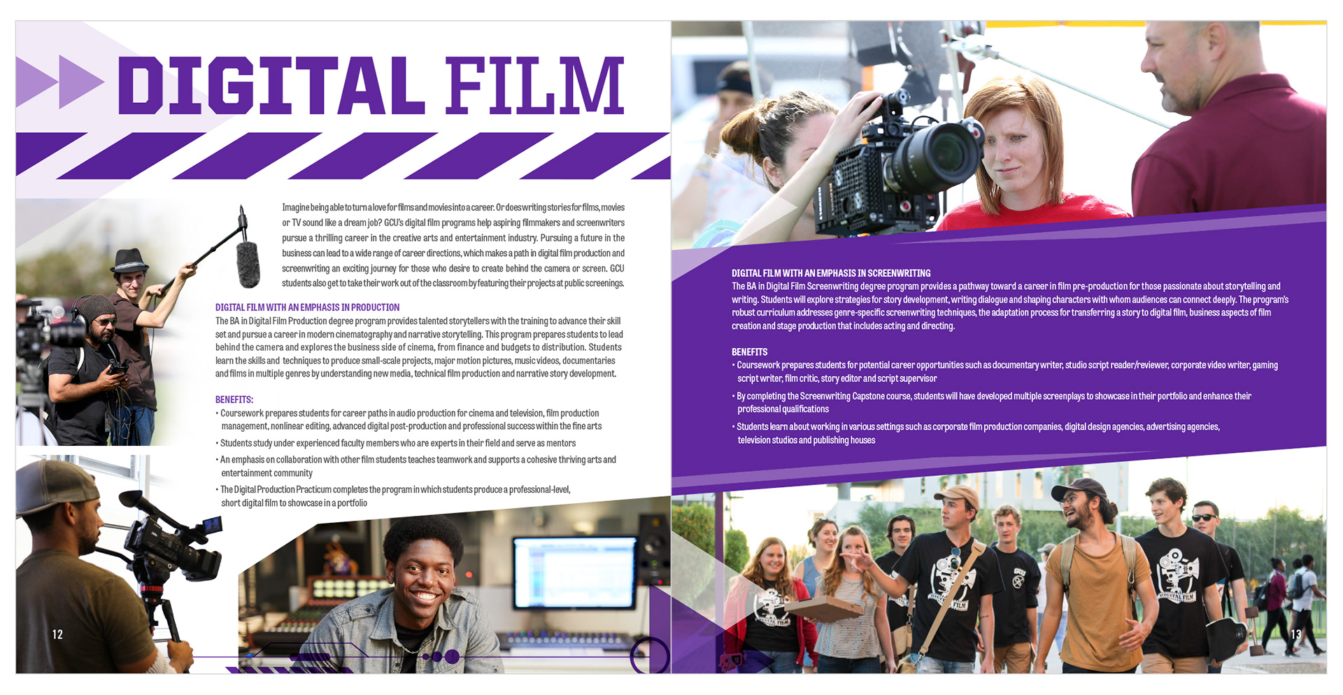 GCU College of Fine Arts and Production brochure