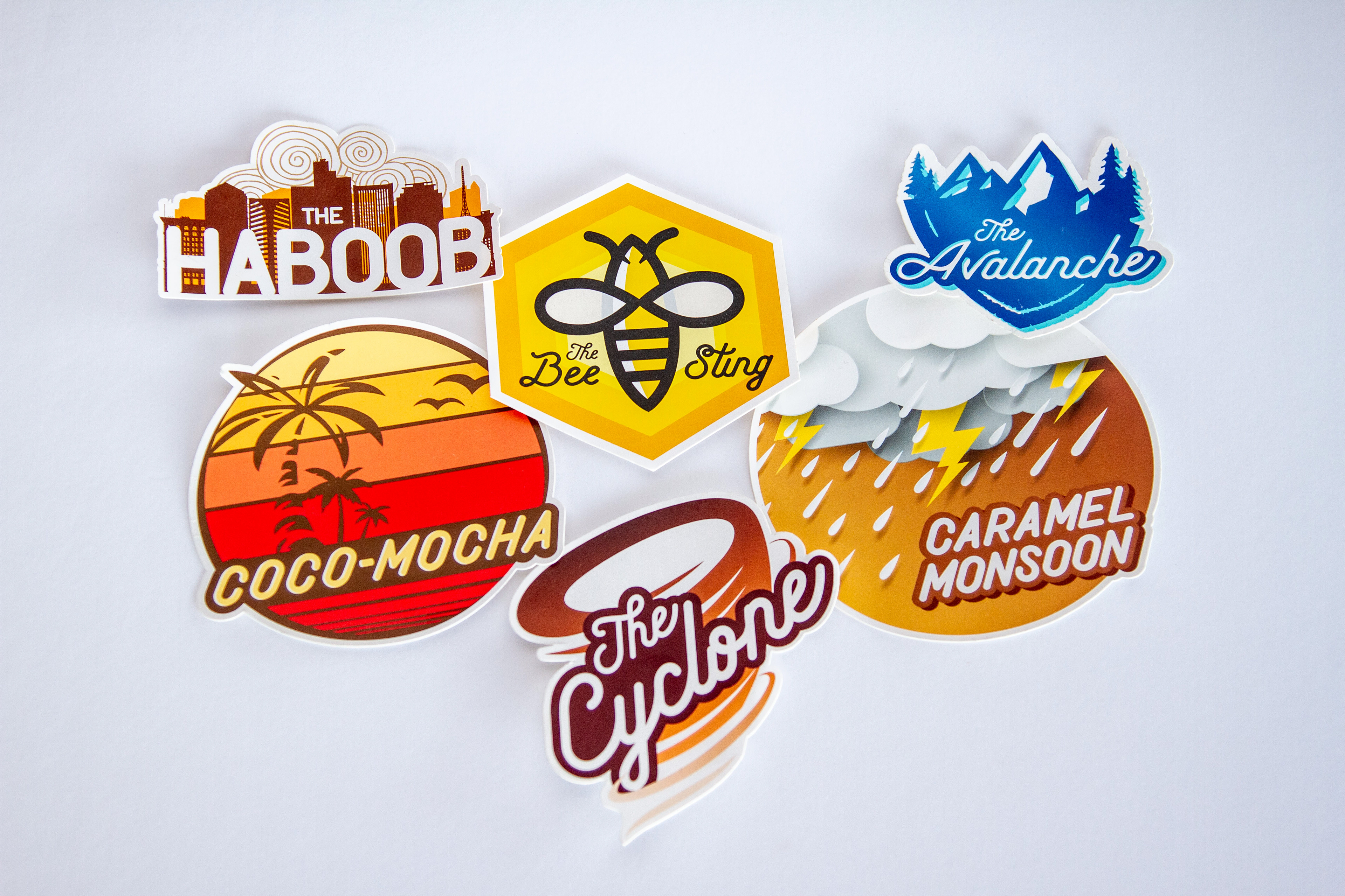 GCBC Monsoon giveaway promo stickers