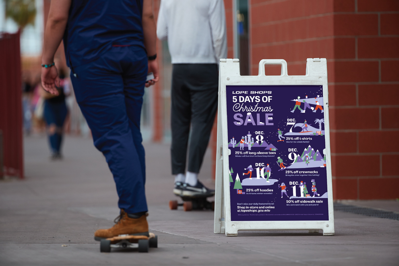 Lope Shops 5 Days of Christmas Campaign: A-frame
