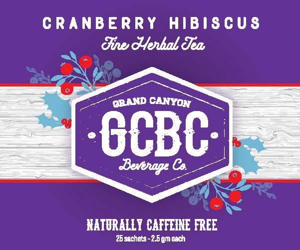 GCBC Fine Herbal Tea Label - Cranberry Hibiscus