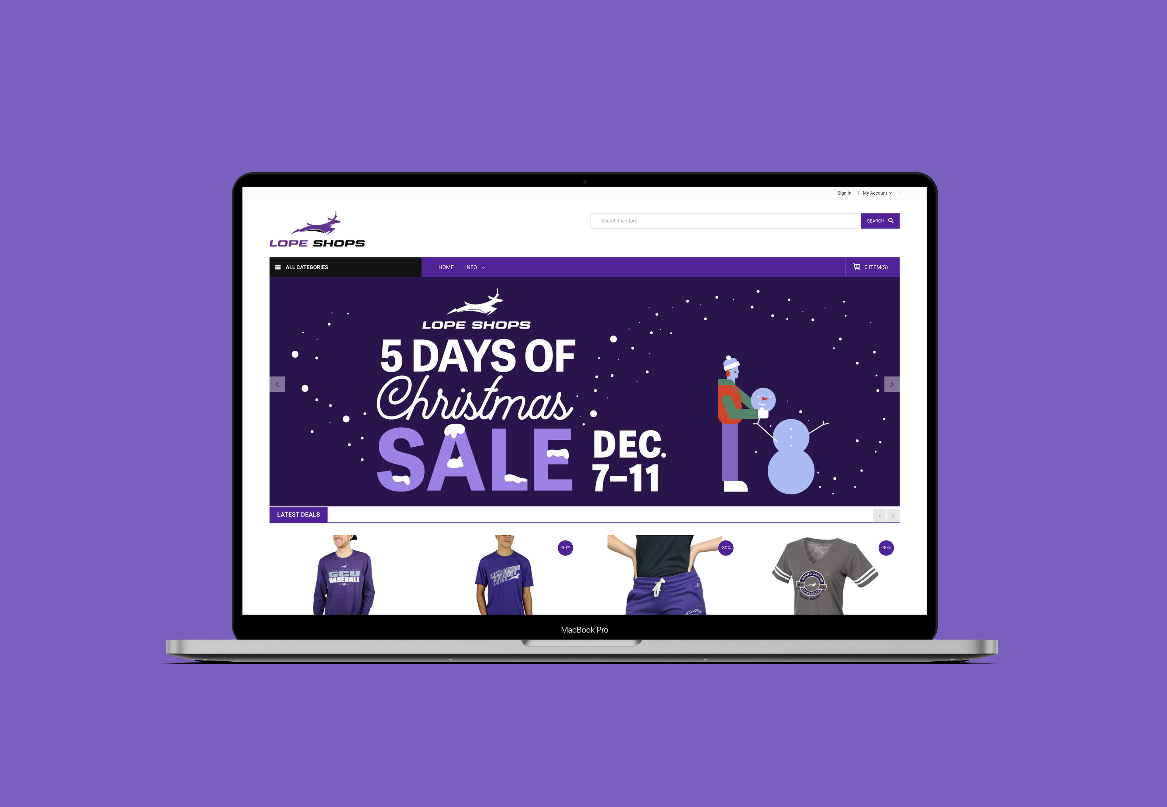 Lope Shops 5 Days of Christmas Campaign: web banners