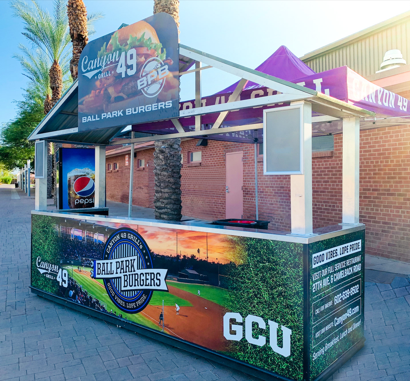 Canyon 49 Ballpark Burgers Pop Up Stand