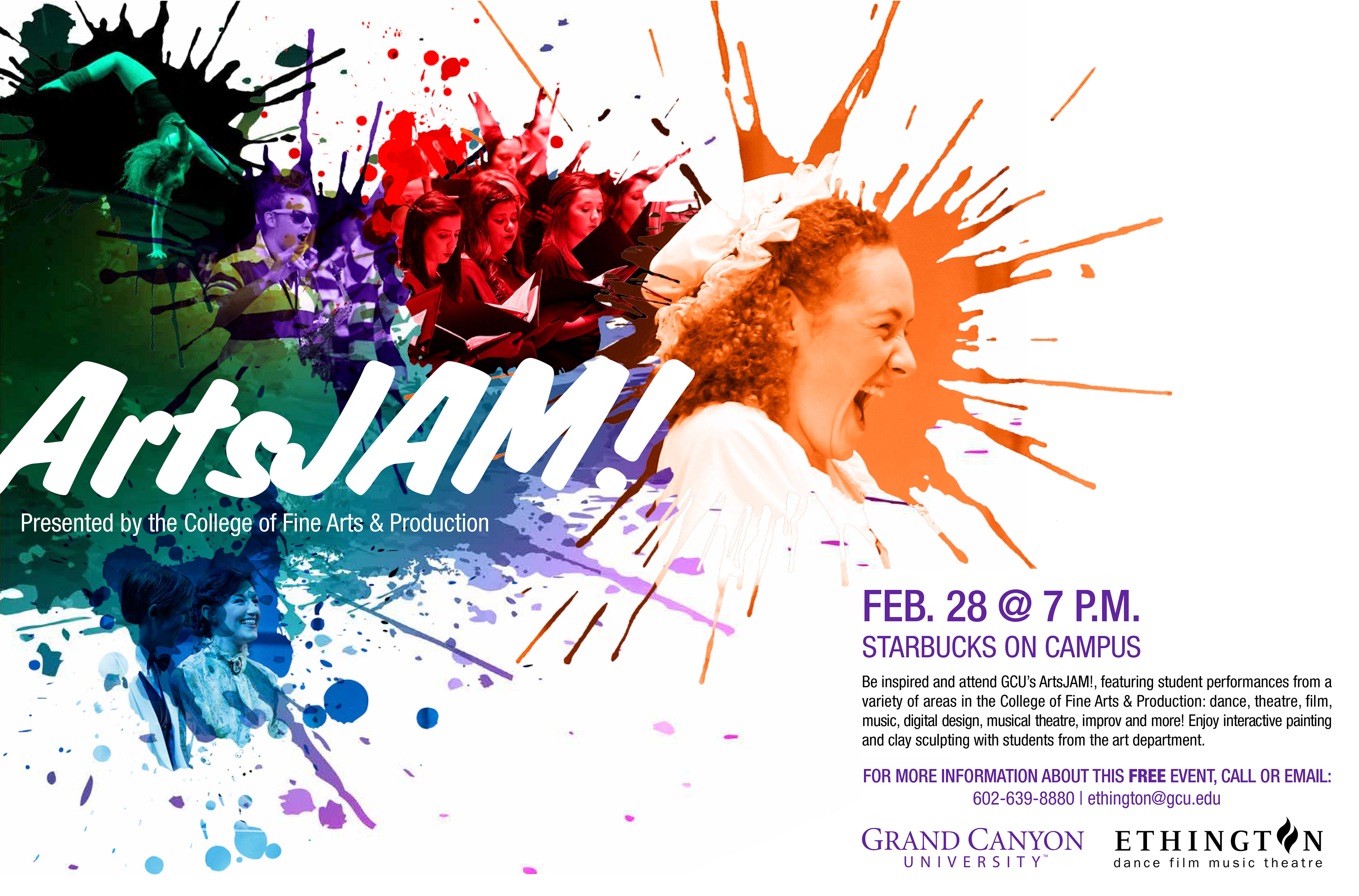College of Fine Arts and Production Arts Jam poster