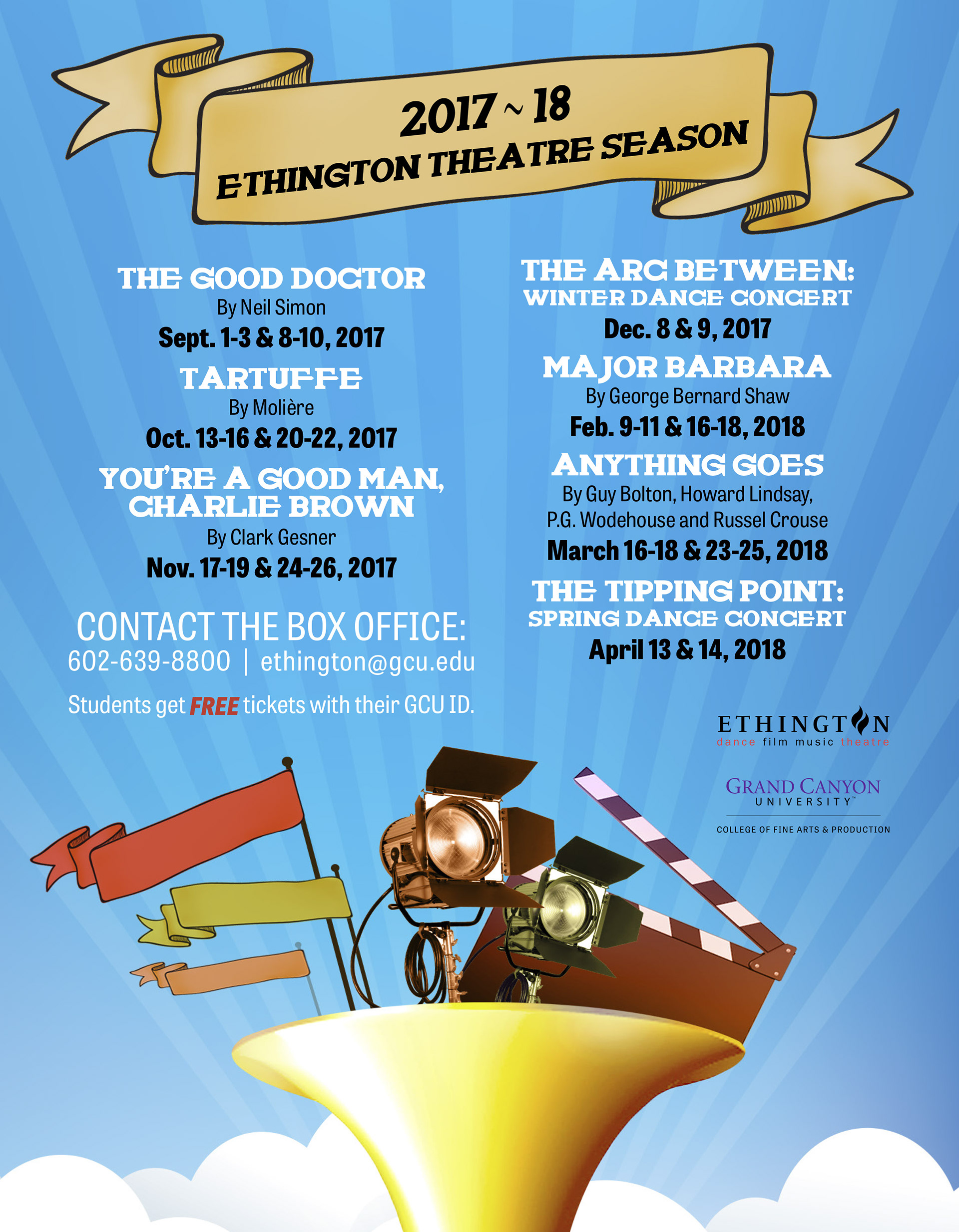 Ethington Theatre 2017-18 Comedy campaign ad