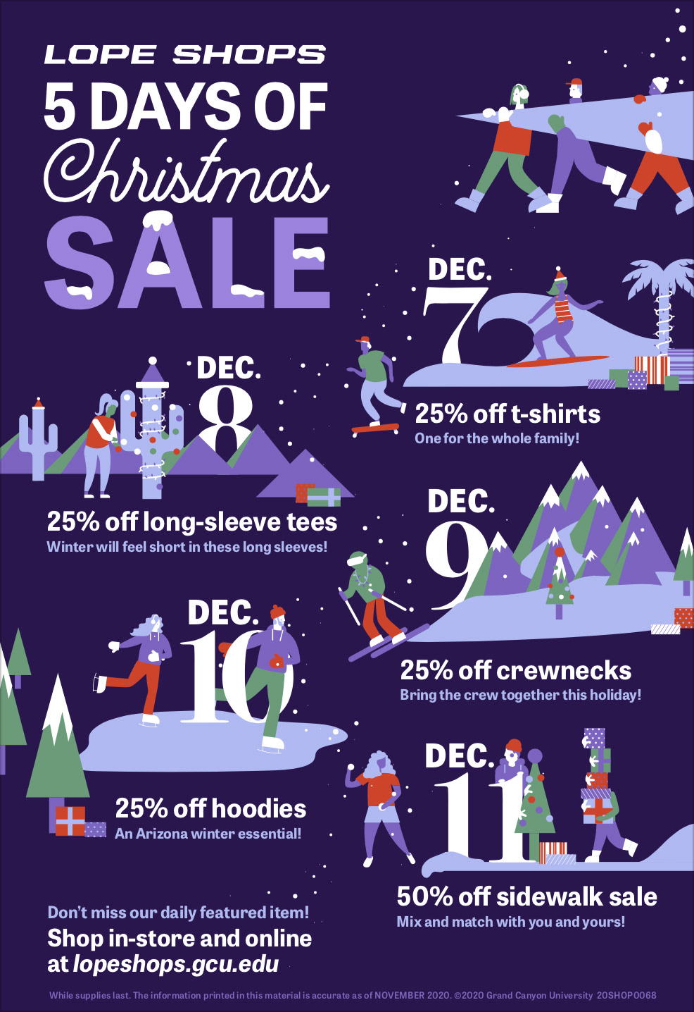 Lope Shops 5 Days of Christmas Campaign: A-frame