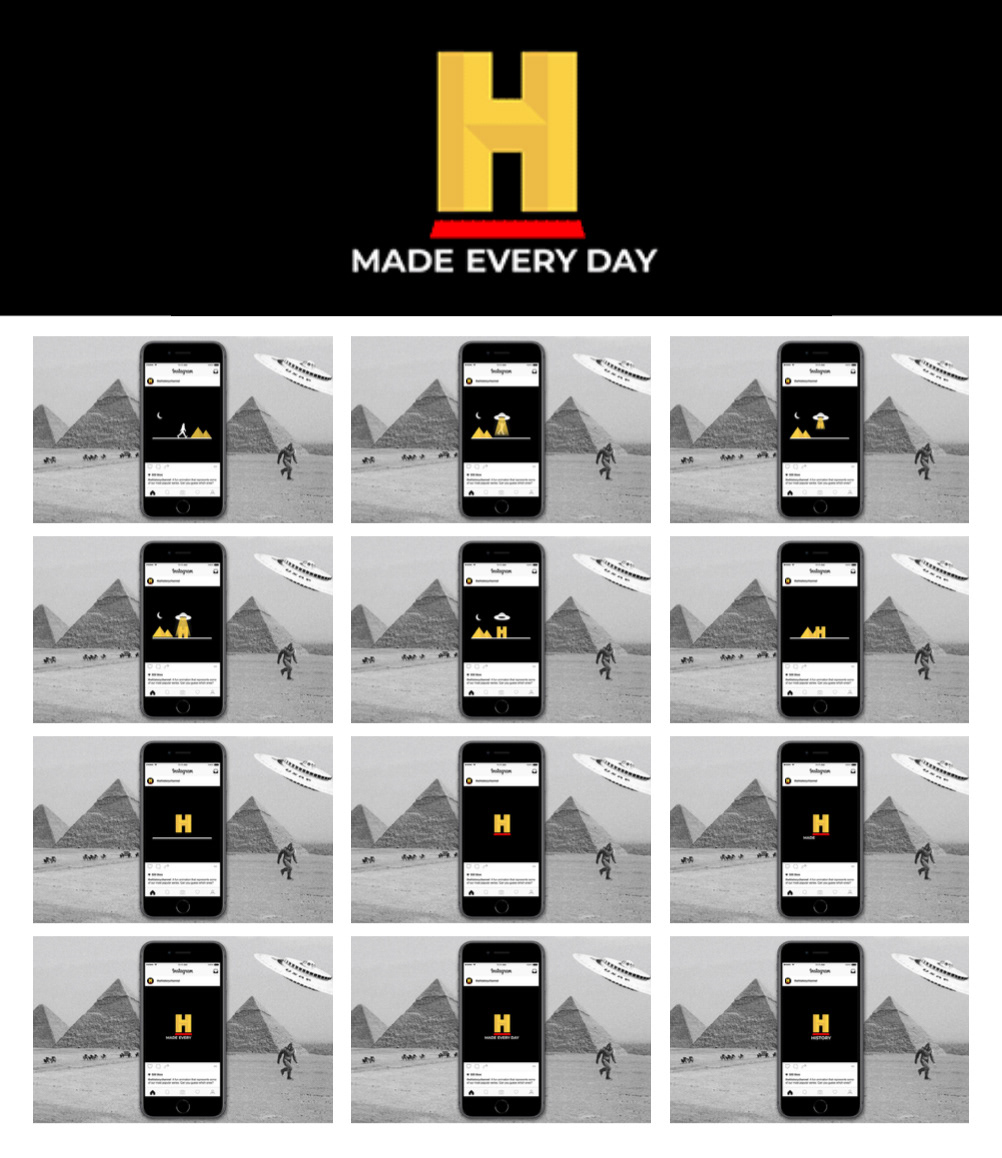 GCU Ad Agency Passion Project: History Channel social media gif by Emily Lane