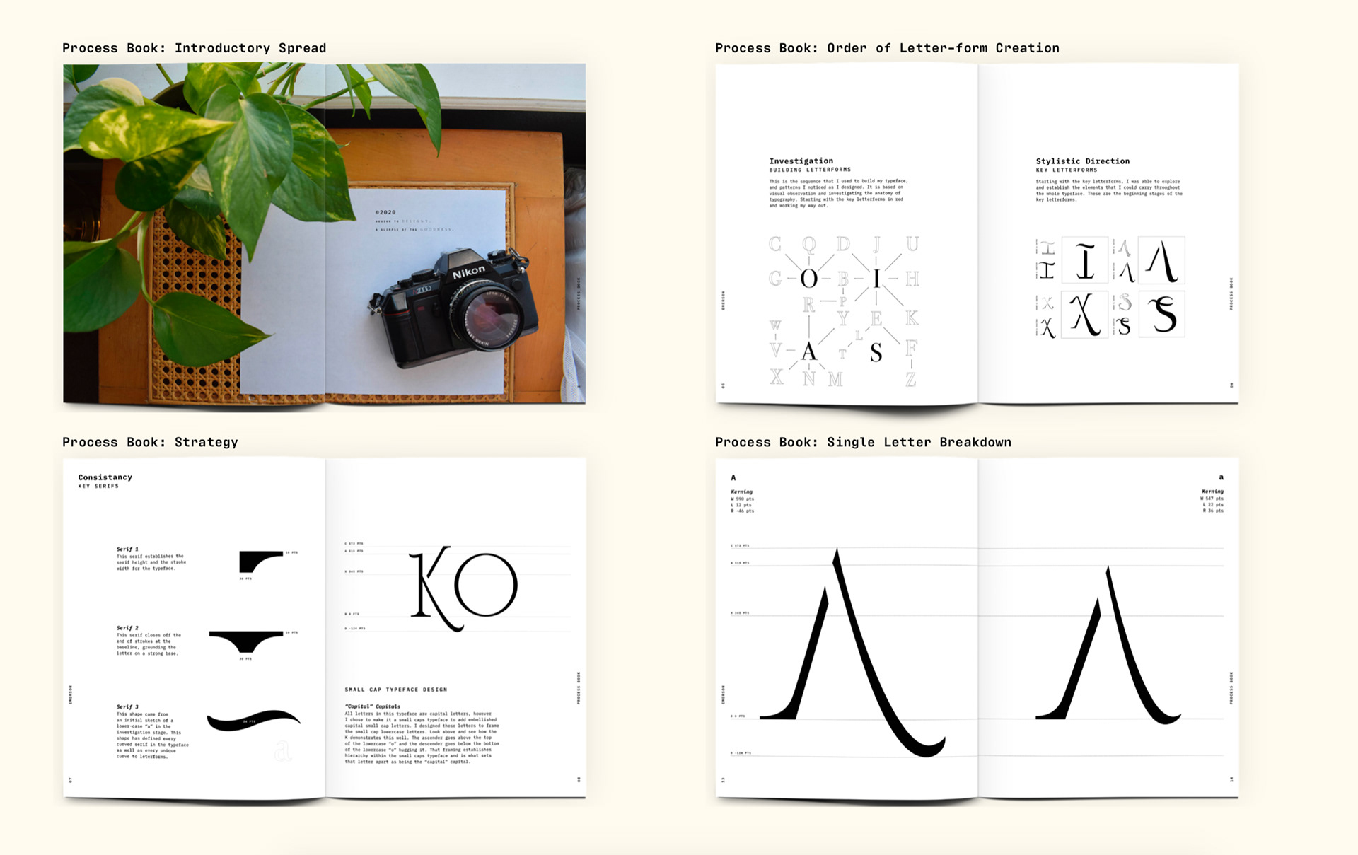 Emerson Font Process Book by Holly Emerson