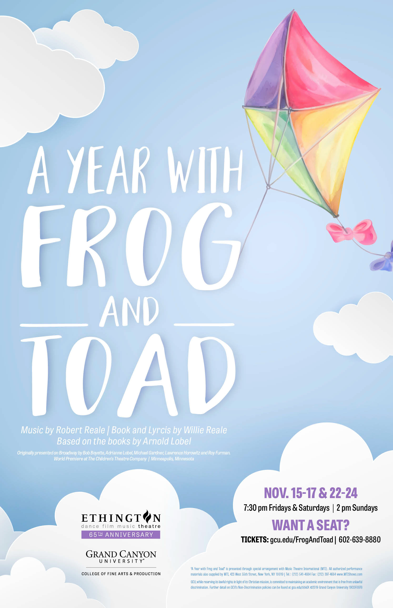 Ethington Theatre 2019-20 Campaign: A Year with Frog and Toad