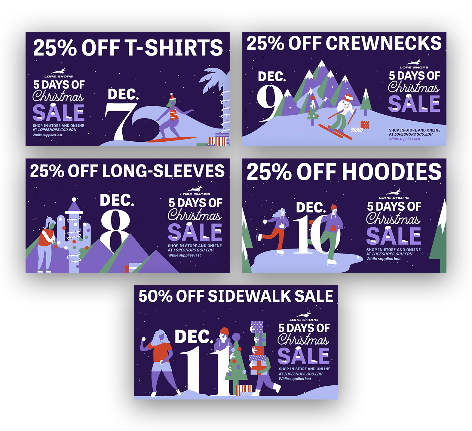 Lope Shops 5 Days of Christmas Campaign: digital ads