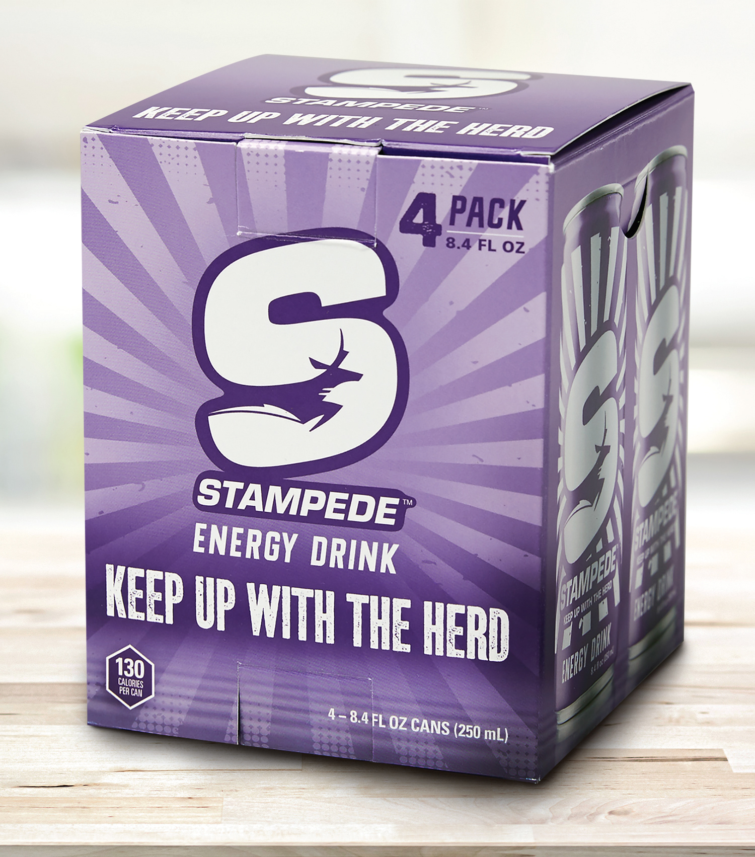 GCBC Stampede Energy Drink New 4 Pack Packaging