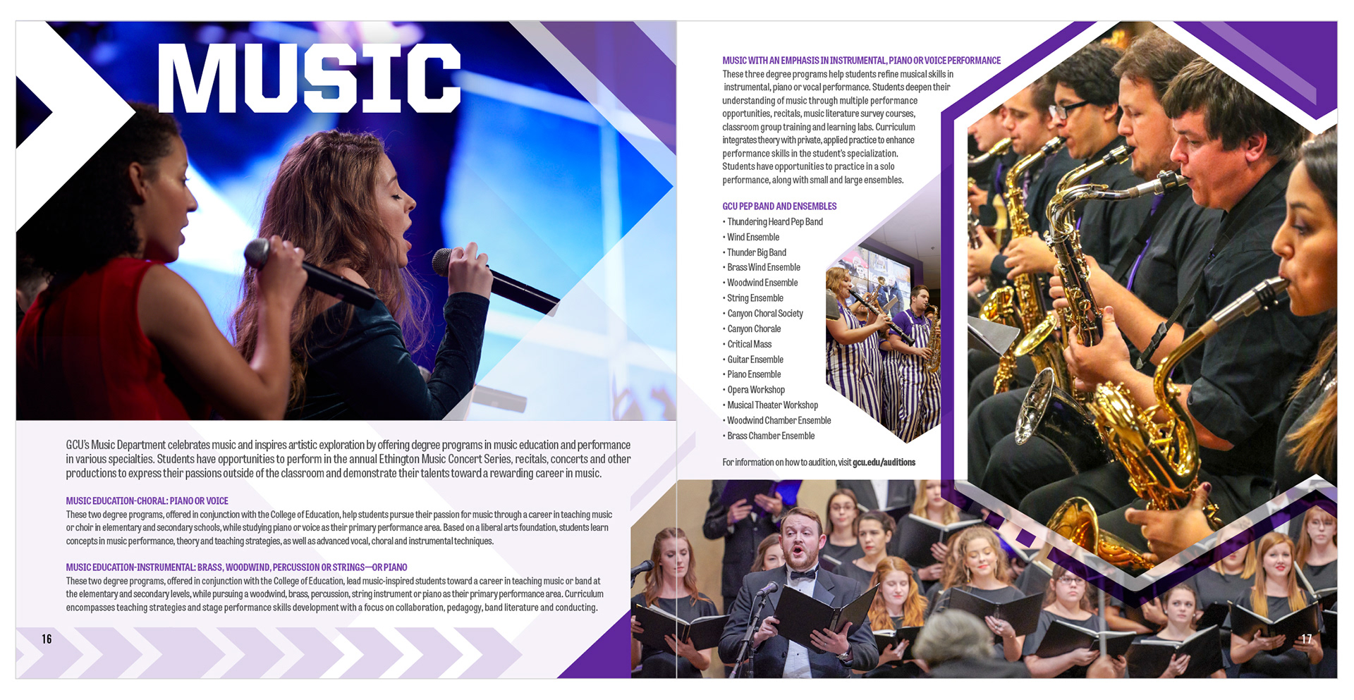 GCU College of Fine Arts and Production brochure