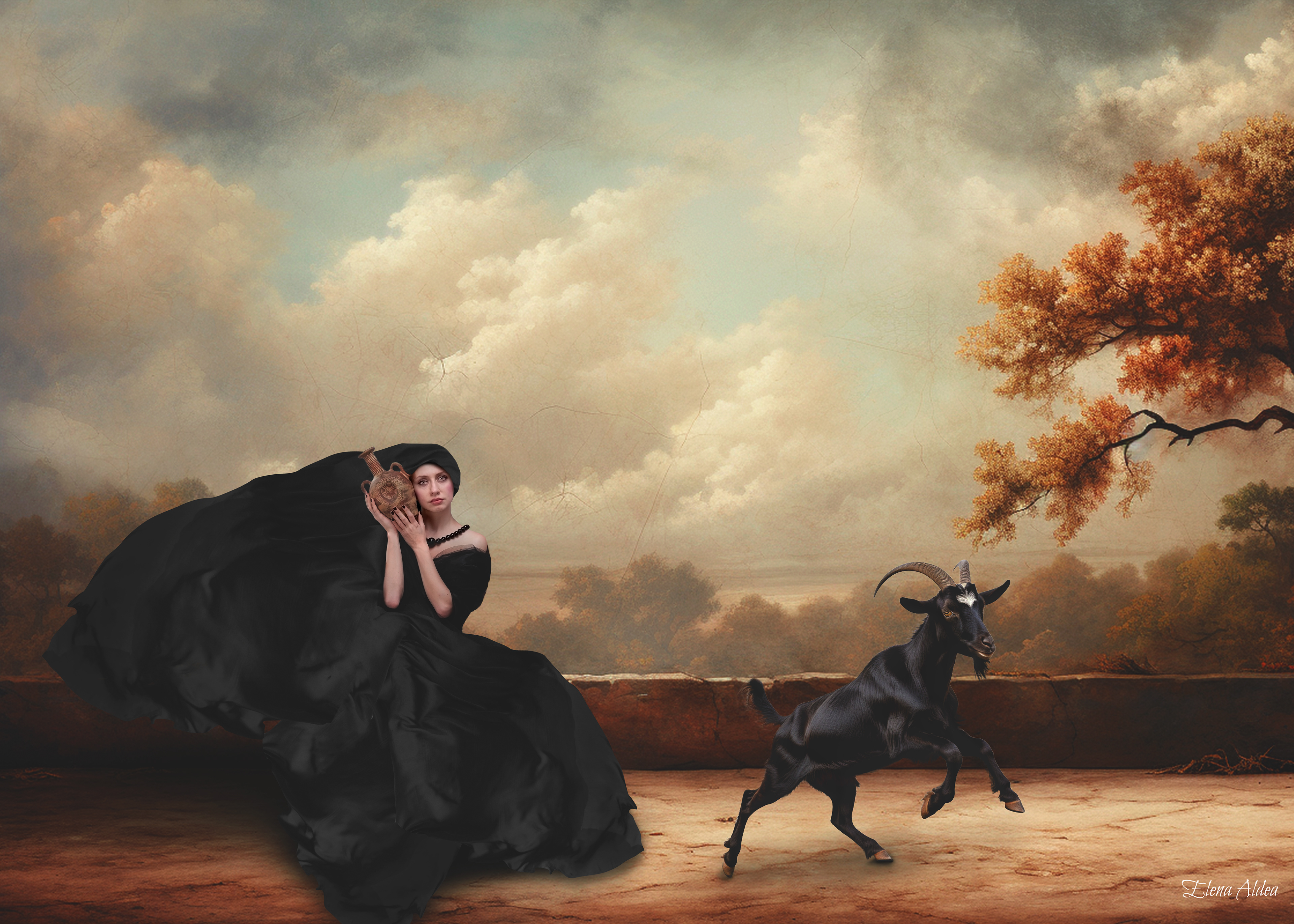 The girl and the goat