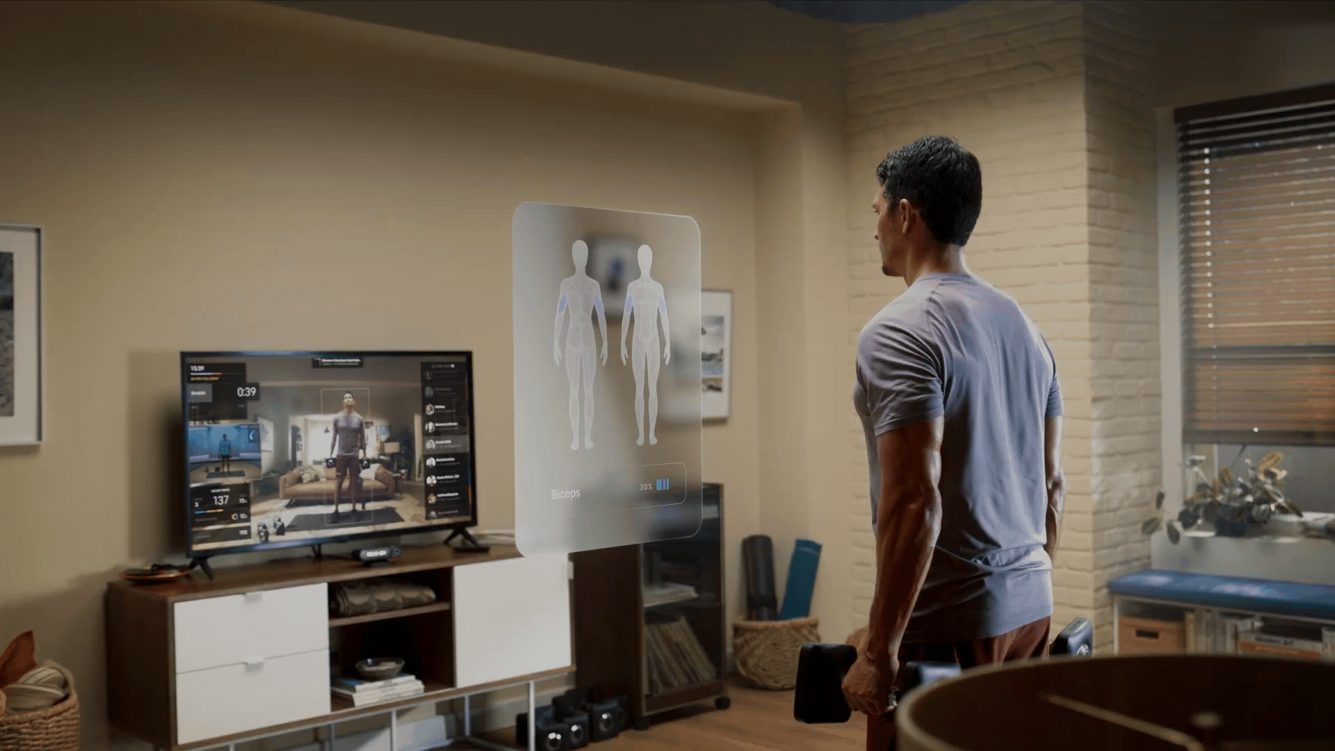 Floating UI and tv screen animation