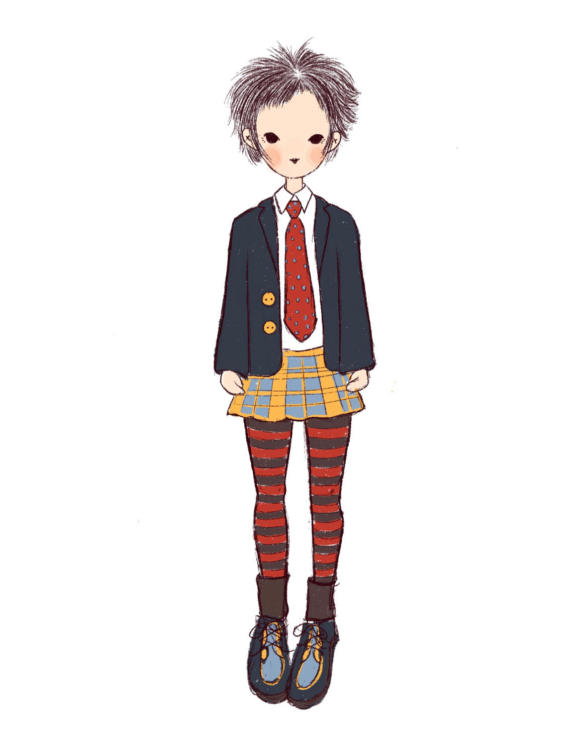Outfit Sketch from Fruits Magazine
