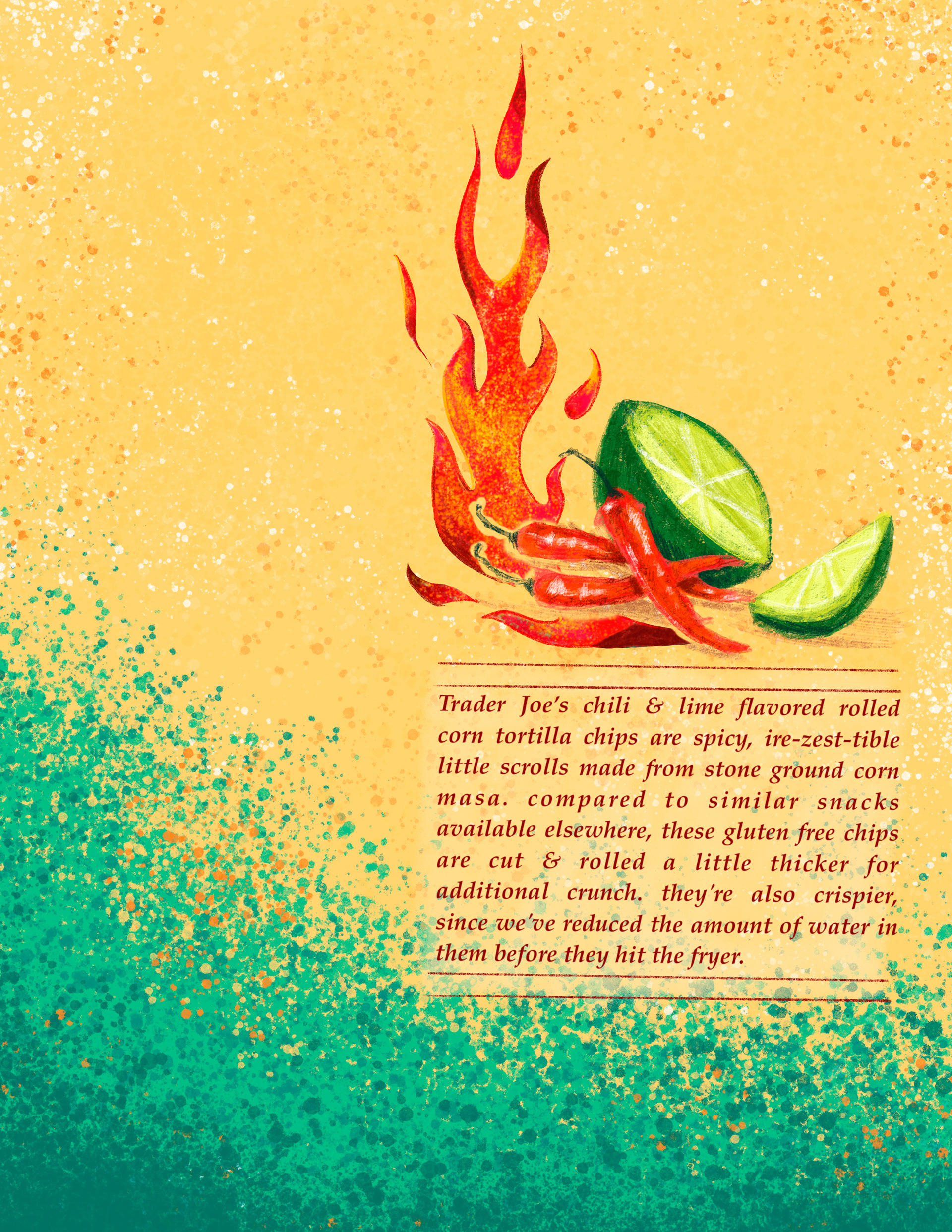 Chili Lime Chip Bag Illustration Back