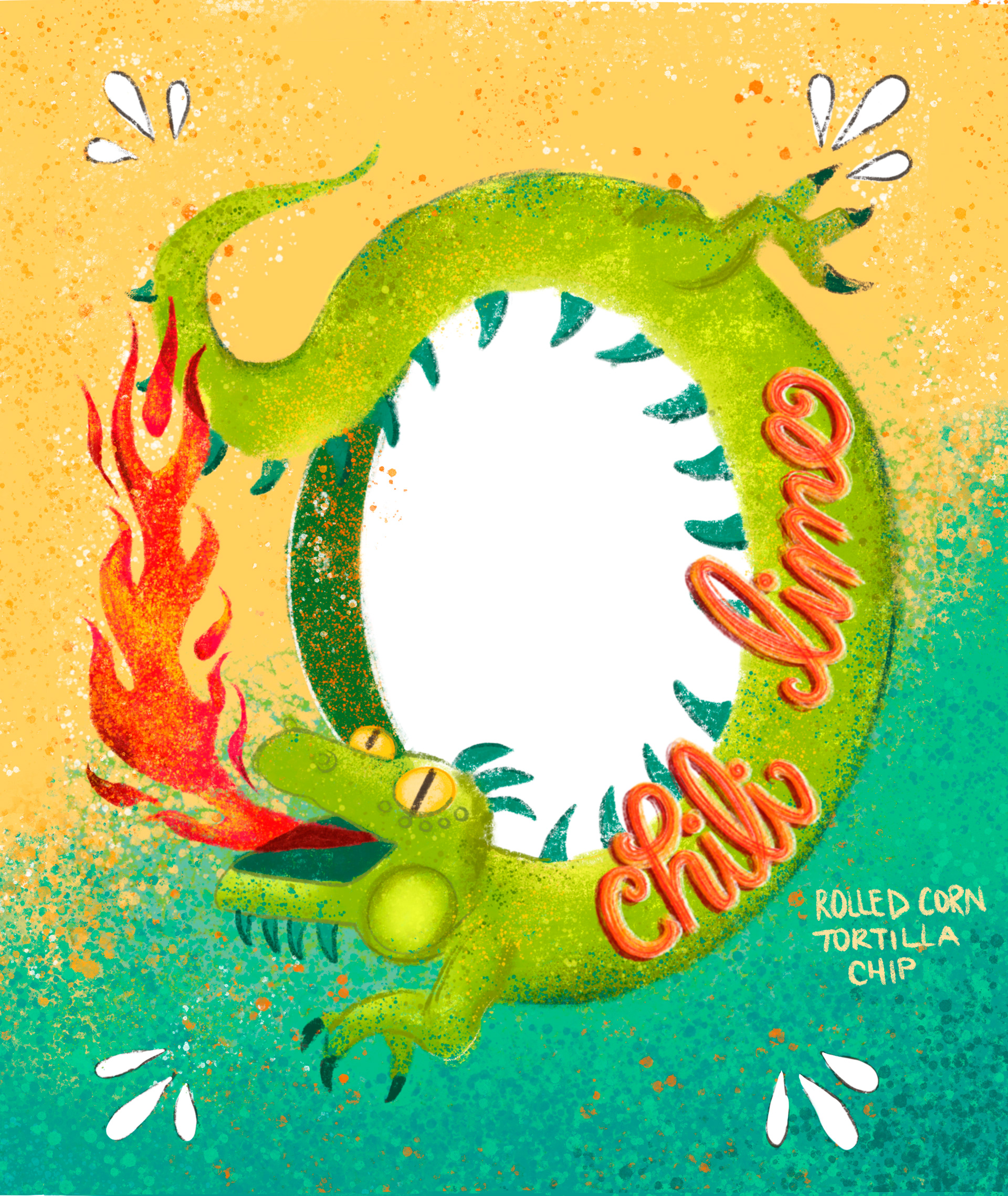 Chili Lime Chip Bag Illustration Front