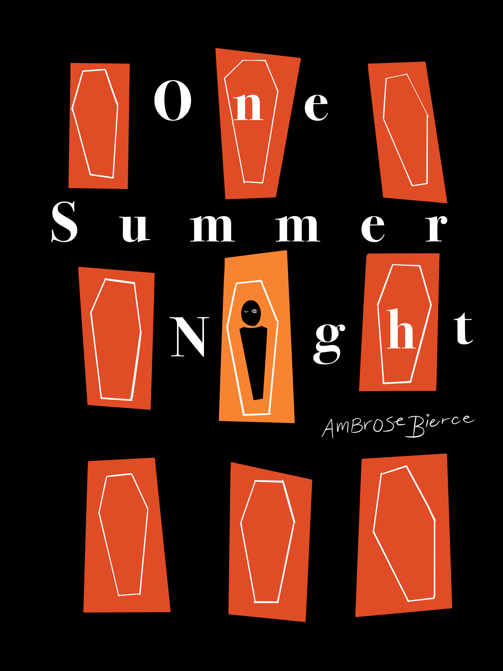 Illustrated Book Cover for 'One Summer Night' by Ambrose Bierce, 2023