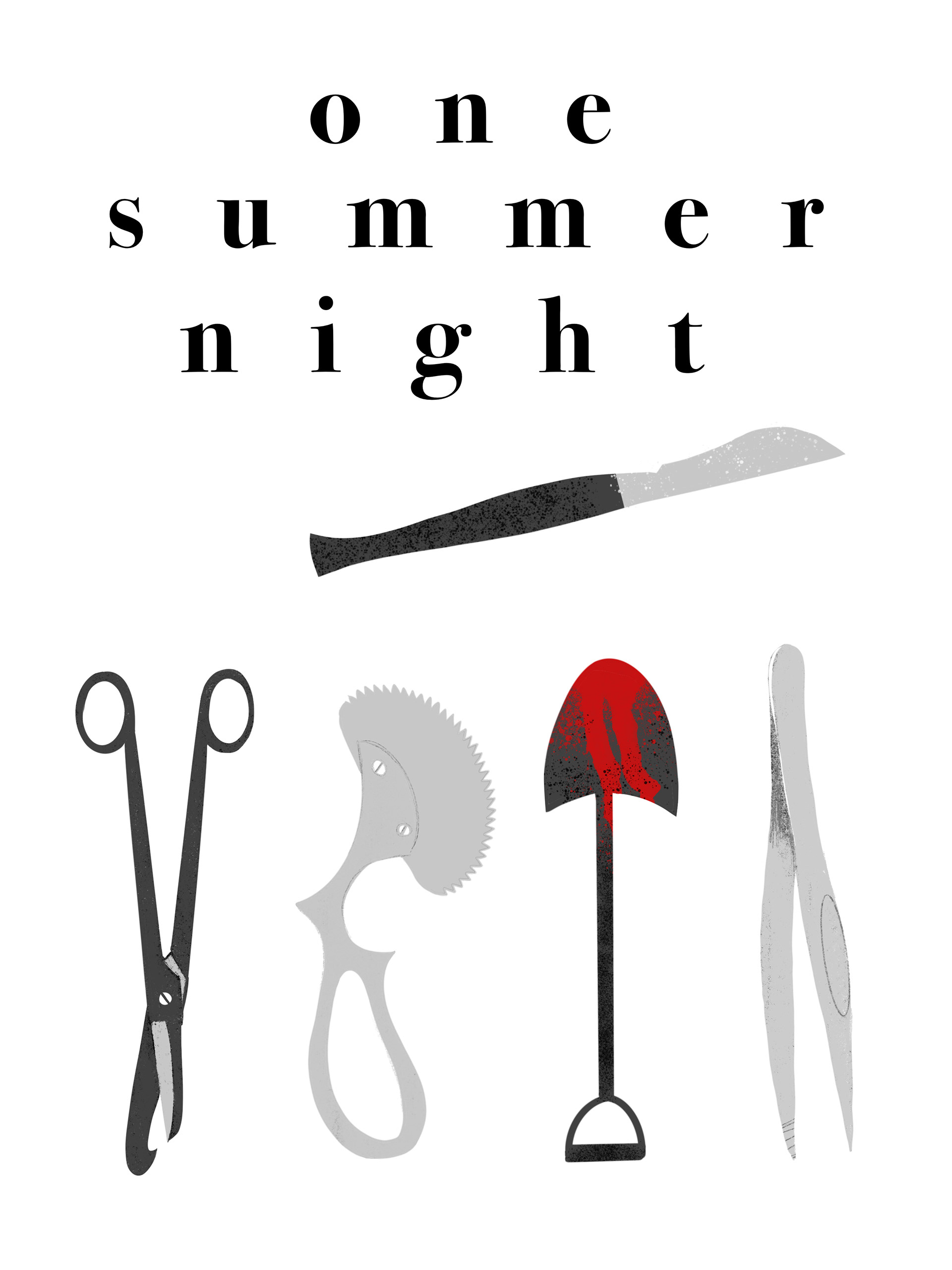 Illustrated Book Cover for 'One Summer Night' by Ambrose Bierce, 2023