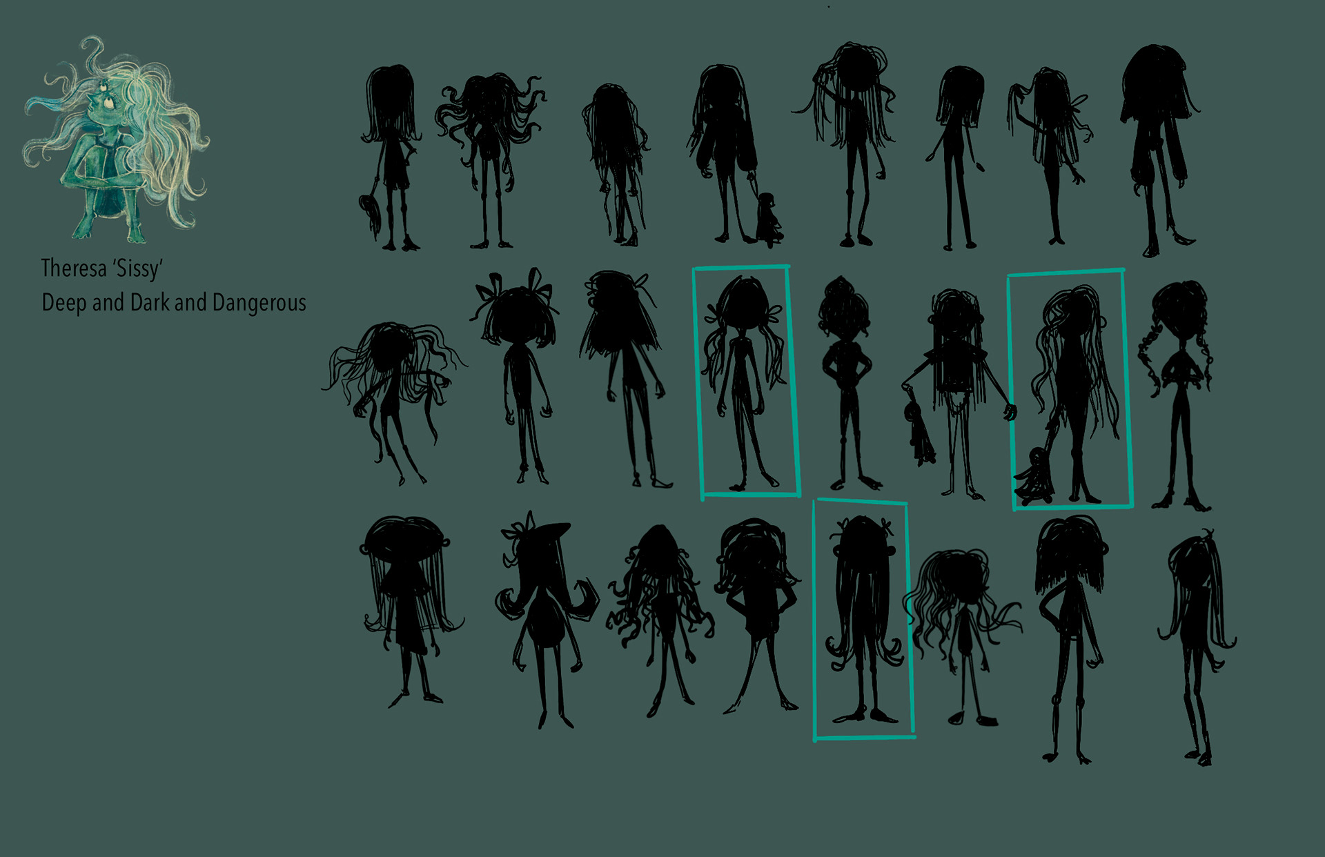 'Sissy' Character Silhouettes