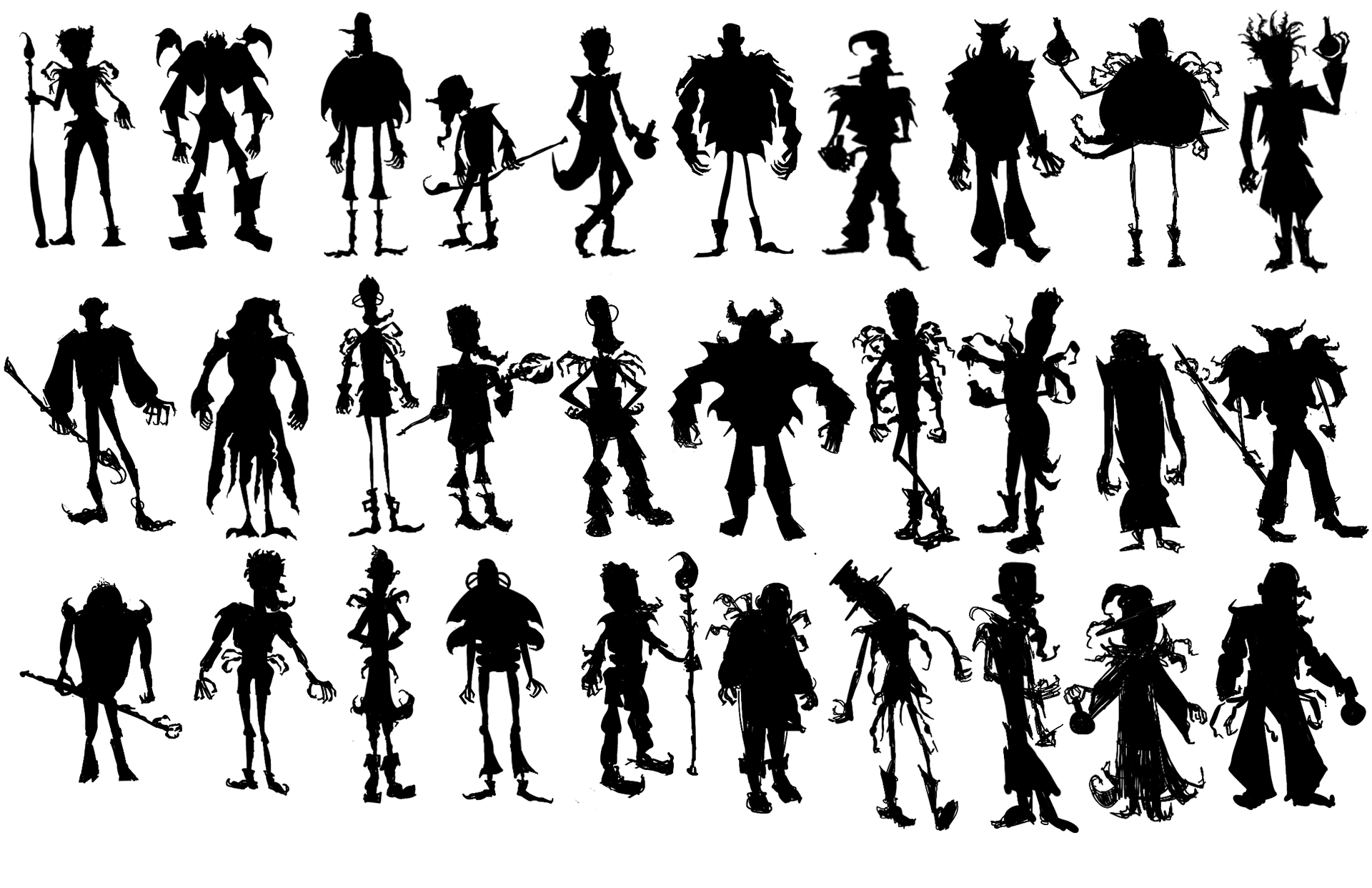 Silhouette Comprehensions of 'Venolo' Character Design