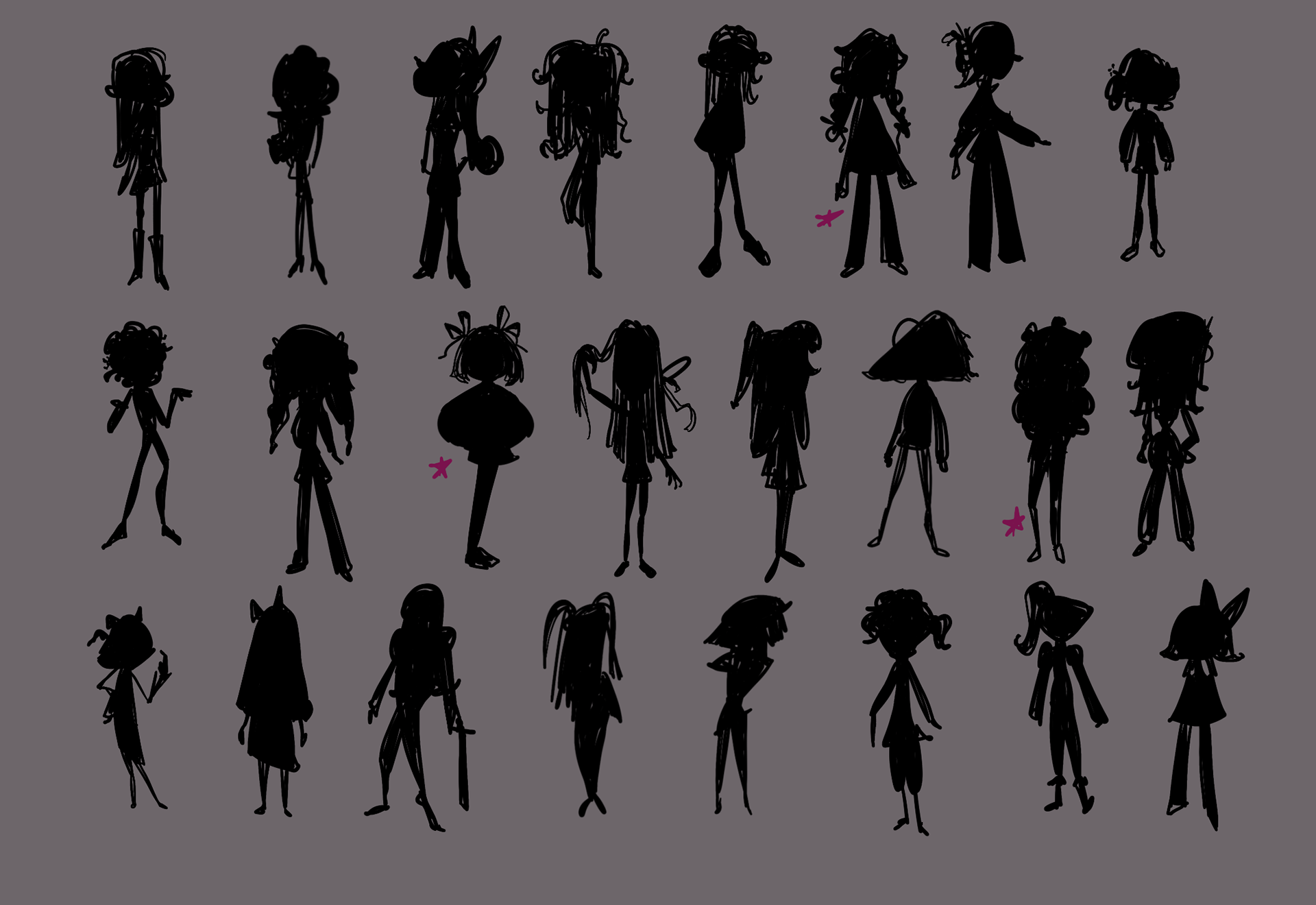 'Duffy' Character Silhouettes