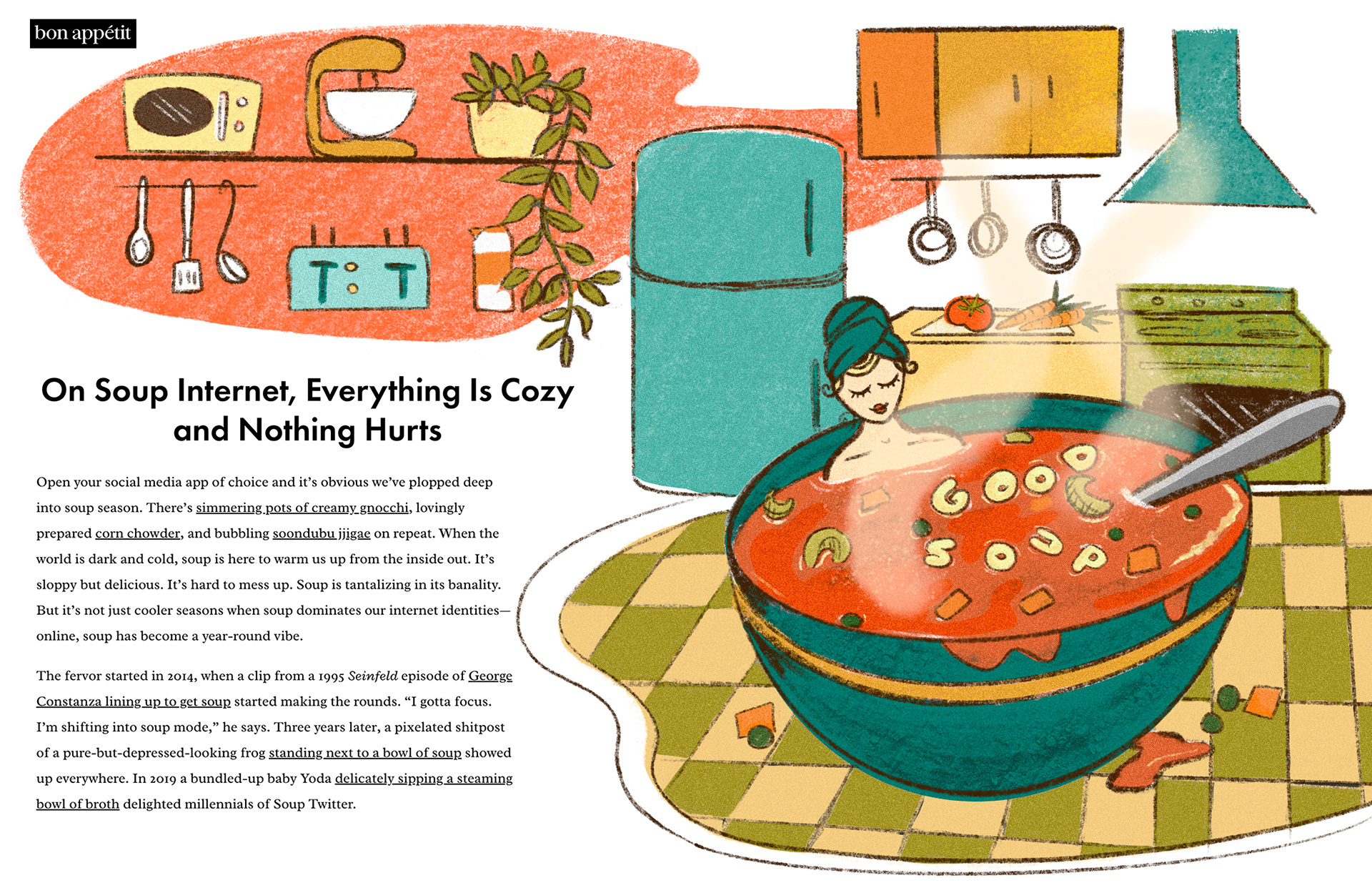 Soup Girl Illustration with Text **Unofficial