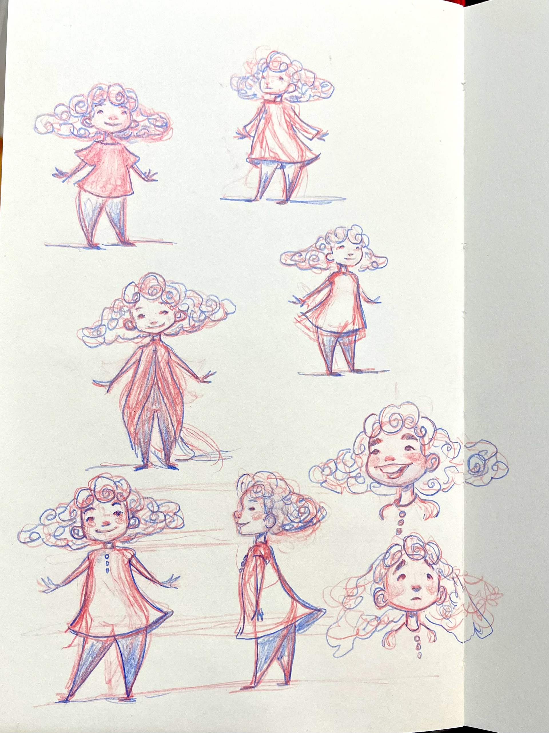 Little Cloud Girl Prelim Sketches
