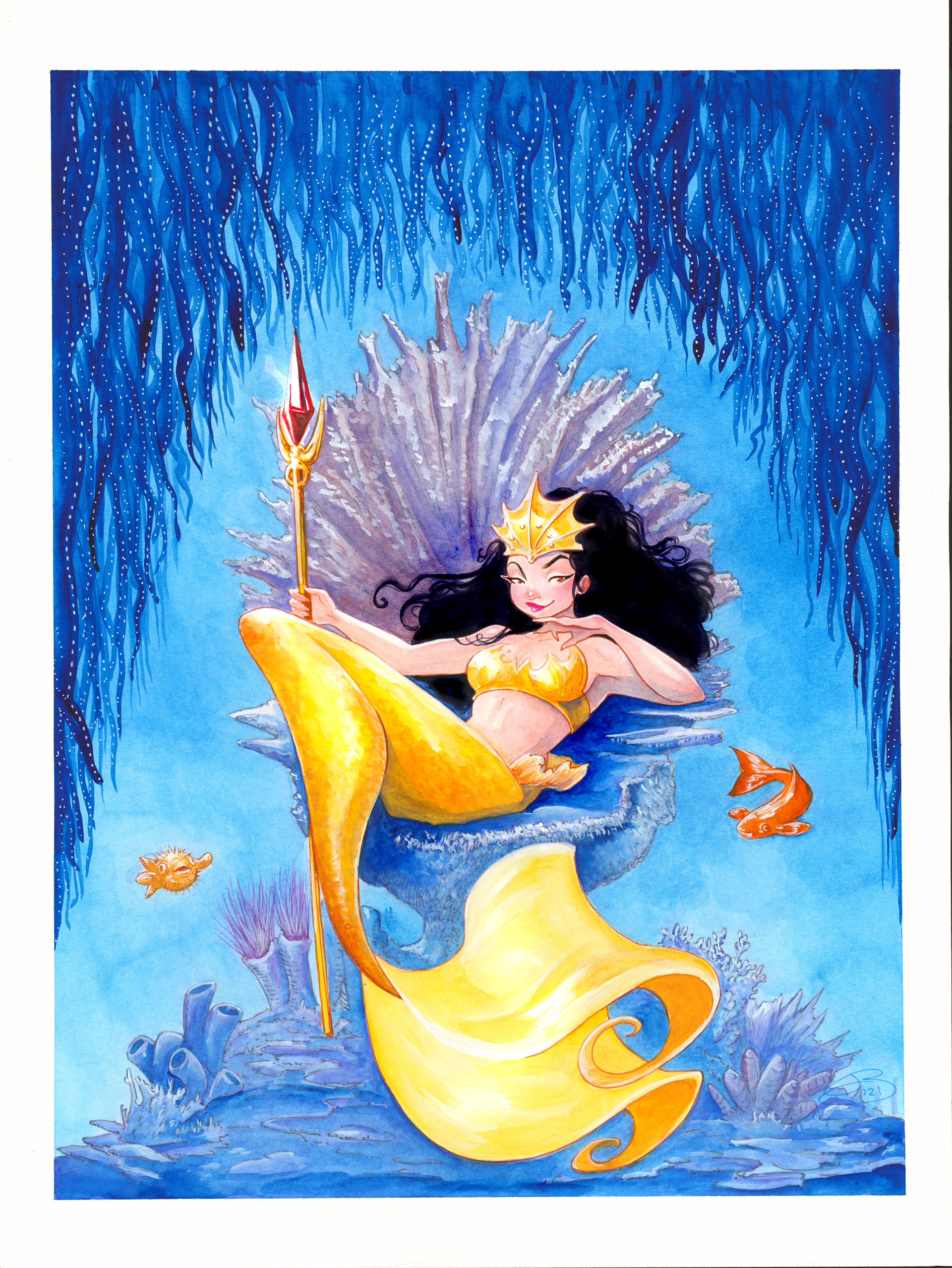 Tikki Mermaid Fully Painted Cover