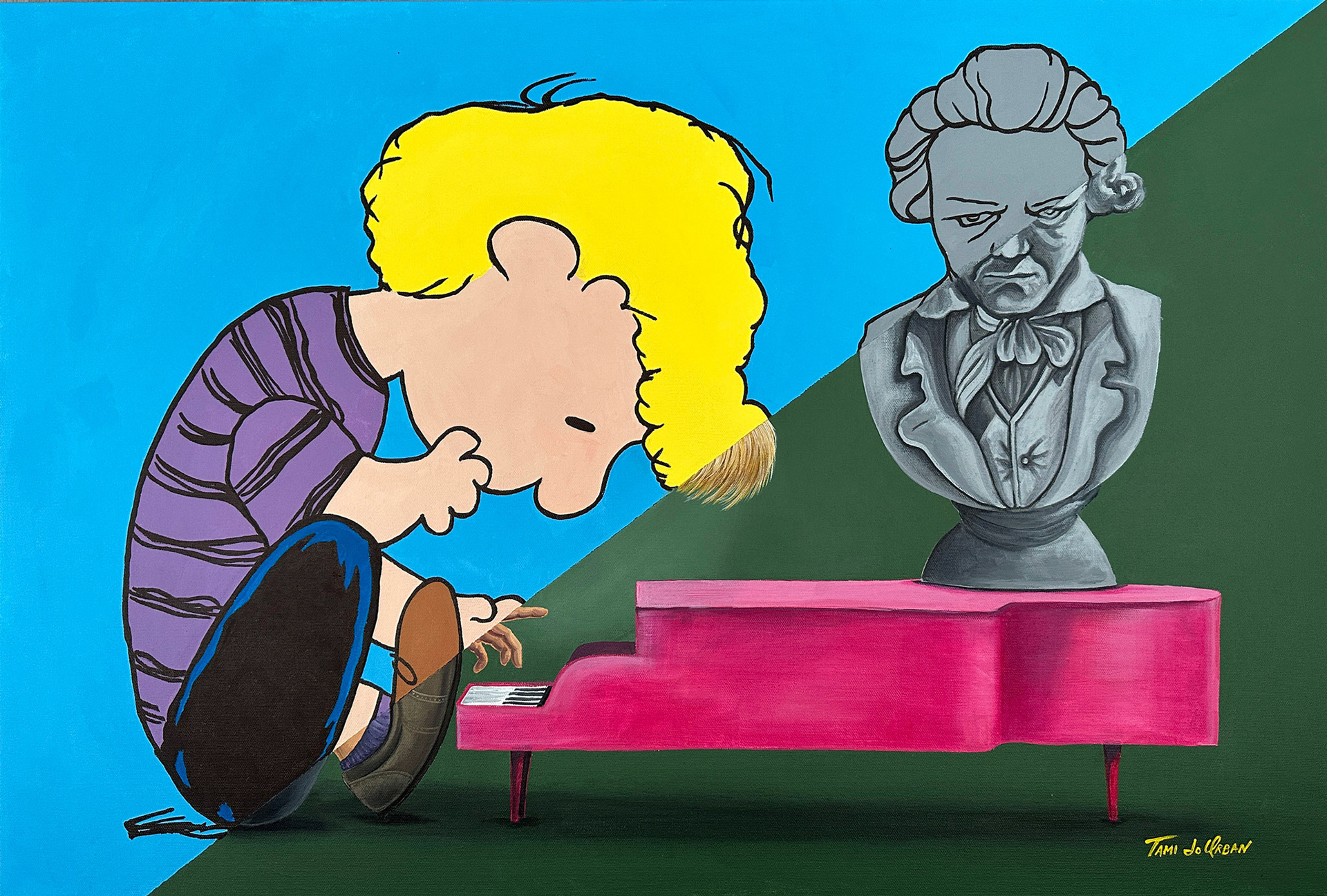 Schroeder And Beethoven | Acrylic on canvas | 36 x 24 inches