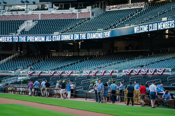 Dinner on the Diamond at SunTrust Park during the All-Star Game on Tuesday, July 8, 2018. Photo by Kevin D. Liles for the Atlanta Braves
