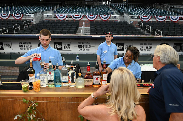 Dinner on the Diamond at SunTrust Park during the All-Star Game on Tuesday, July 9, 2019. Photo by Adam Hagy for the Atlanta Braves
