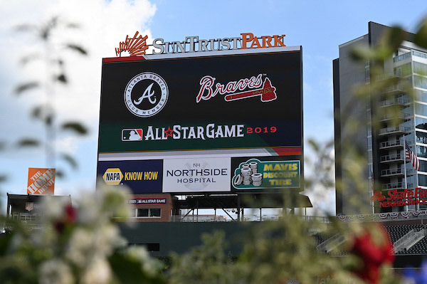 Dinner on the Diamond at SunTrust Park during the All-Star Game on Tuesday, July 9, 2019. Photo by Adam Hagy for the Atlanta Braves