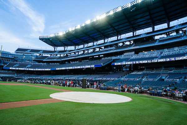 Dinner on the Diamond at SunTrust Park during the All-Star Game on Tuesday, July 8, 2018. Photo by Kevin D. Liles for the Atlanta Braves