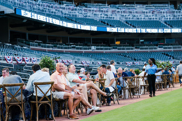 Dinner on the Diamond at SunTrust Park during the All-Star Game on Tuesday, July 8, 2018. Photo by Kevin D. Liles for the Atlanta Braves