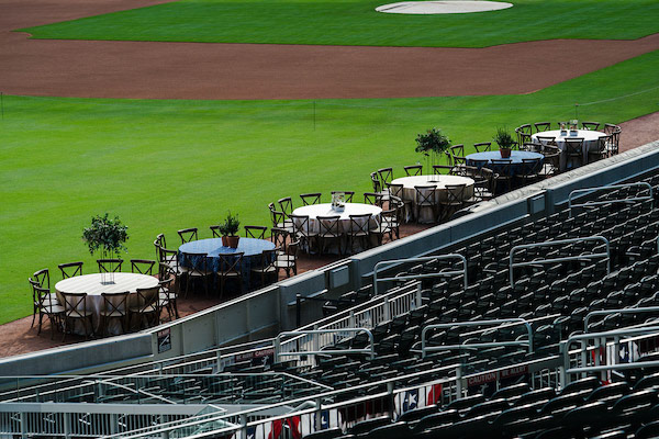 Dinner on the Diamond at SunTrust Park during the All-Star Game on Tuesday, July 8, 2018. Photo by Kevin D. Liles for the Atlanta Braves