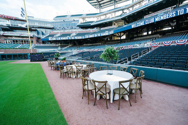 Dinner on the Diamond at SunTrust Park during the All-Star Game on Tuesday, July 8, 2018. Photo by Kevin D. Liles for the Atlanta Braves