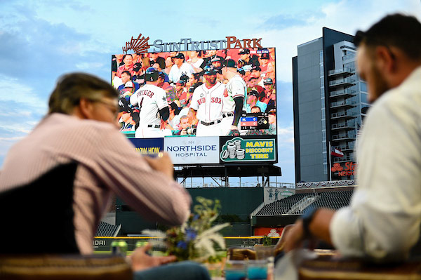 Dinner on the Diamond at SunTrust Park during the All-Star Game on Tuesday, July 9, 2019. Photo by Adam Hagy for the Atlanta Braves