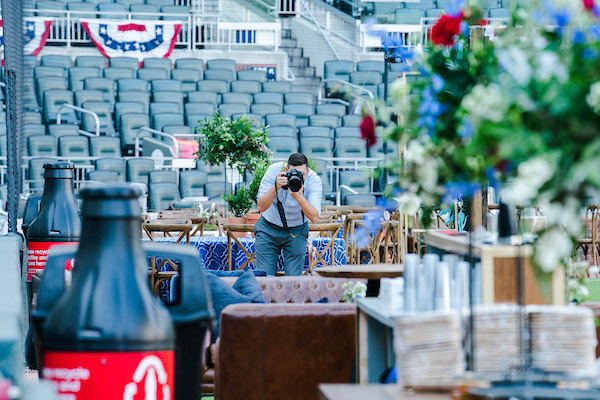 Dinner on the Diamond at SunTrust Park during the All-Star Game on Tuesday, July 8, 2018. Photo by Kevin D. Liles for the Atlanta Braves