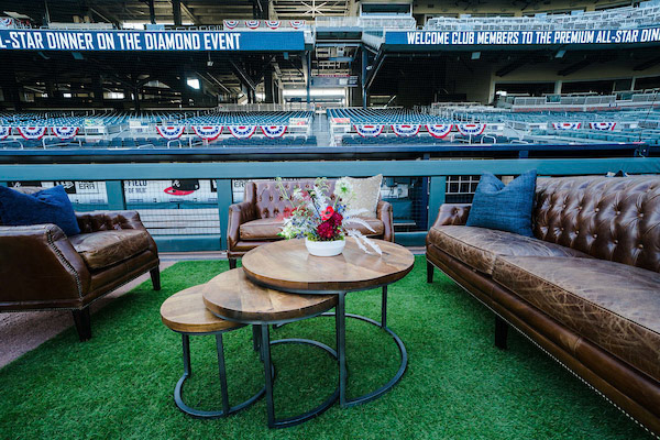 Dinner on the Diamond at SunTrust Park during the All-Star Game on Tuesday, July 8, 2018. Photo by Kevin D. Liles for the Atlanta Braves