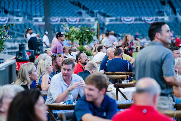 Dinner on the Diamond at SunTrust Park during the All-Star Game on Tuesday, July 8, 2018. Photo by Kevin D. Liles for the Atlanta Braves