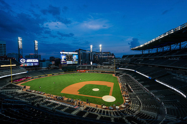 Dinner on the Diamond at SunTrust Park during the All-Star Game on Tuesday, July 8, 2018. Photo by Kevin D. Liles for the Atlanta Braves