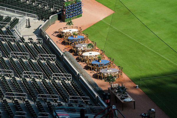 Dinner on the Diamond at SunTrust Park during the All-Star Game on Tuesday, July 8, 2018. Photo by Kevin D. Liles for the Atlanta Braves