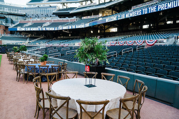 Dinner on the Diamond at SunTrust Park during the All-Star Game on Tuesday, July 8, 2018. Photo by Kevin D. Liles for the Atlanta Braves