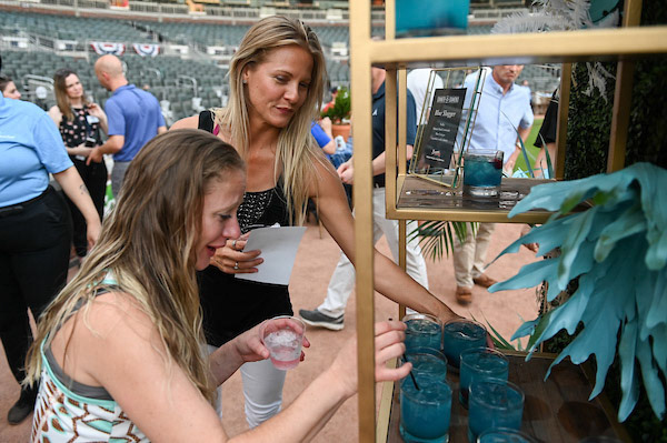 Dinner on the Diamond at SunTrust Park during the All-Star Game on Tuesday, July 9, 2019. Photo by Adam Hagy for the Atlanta Braves