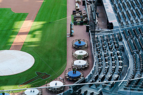 Dinner on the Diamond at SunTrust Park during the All-Star Game on Tuesday, July 8, 2018. Photo by Kevin D. Liles for the Atlanta Braves