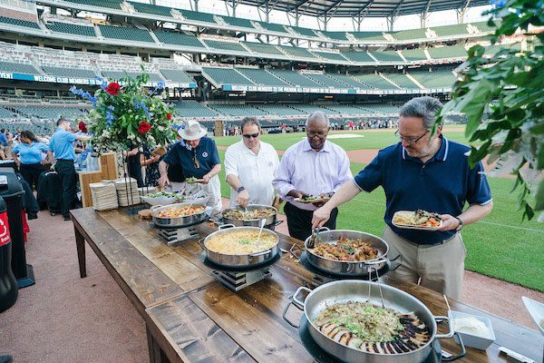 Dinner on the Diamond at SunTrust Park during the All-Star Game on Tuesday, July 8, 2018. Photo by Kevin D. Liles for the Atlanta Braves